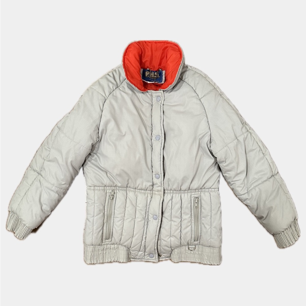 Vintage Pedigree ski snow Jacket with Orange Collar for woman